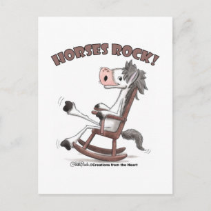 Carte Postale Cheval Rock !
