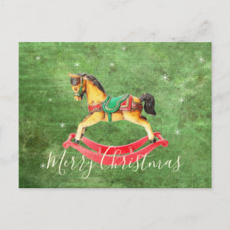 Carte postale Cheval Rocking Christmas