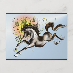 Carte postale Cheval Runnung