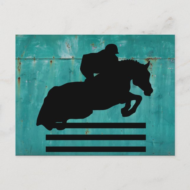 Carte Postale Cheval Show Chasseur Jumper Silhouette (Devant)