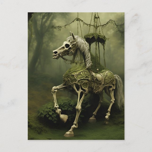 Carte Postale Cheval Skeletal (Devant)