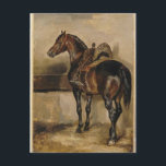 Carte Postale Cheval turc dans une écurie par Theodore Gericault<br><div class="desc">'Romanticism' beautiful images from legendary artists</div>