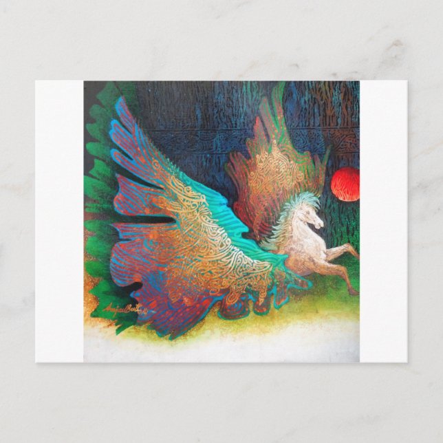 Carte Postale Cheval volant (Devant)