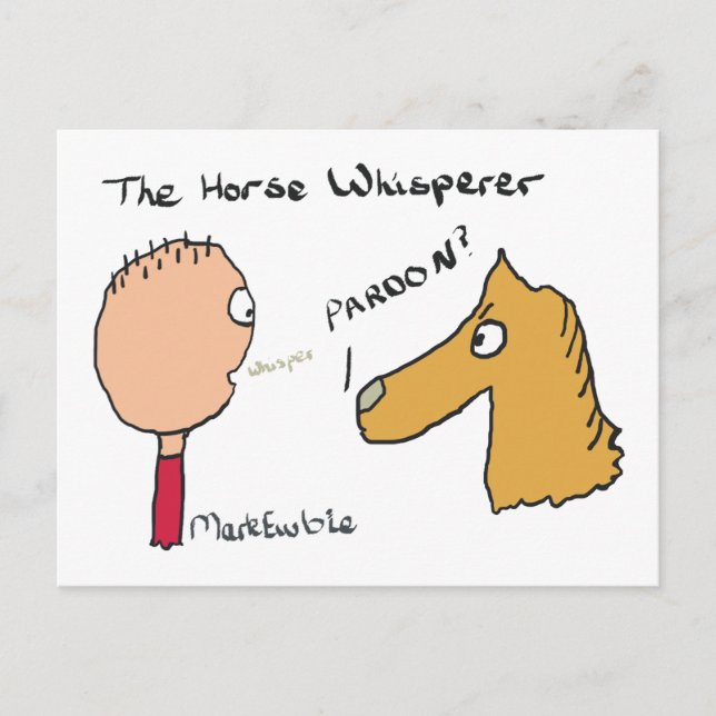 Carte Postale Cheval Whispering (Devant)