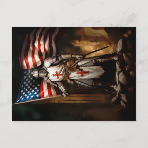 Carte Postale Chevalier américain modèle
