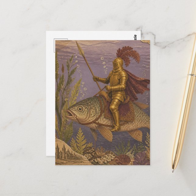 Carte Postale Chevalier de l'océan Fantastique (Devant/Arrière en situation)