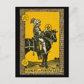 Carte Postale Chevalier des Pentacles Tarot