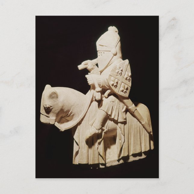 Carte Postale Chevalier en armure sur son cheval (Devant)