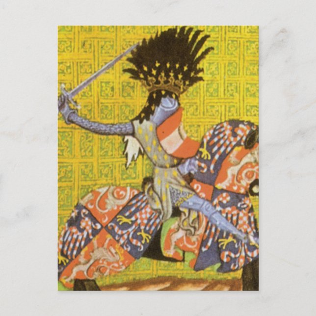 Carte Postale Chevalier médiéval (Devant)