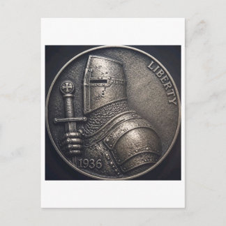 Carte Postale Chevalier médiéval.