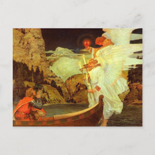 Carte Postale Chevalier Saint Graal Angels peinture