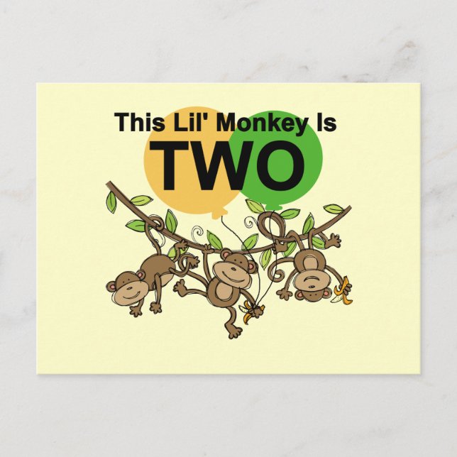 Carte Postale Chevaliers et Dons de 2e anniversaire Swing Monkey (Devant)