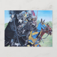 chevaliers médiévaux jouant sur l'art historique d