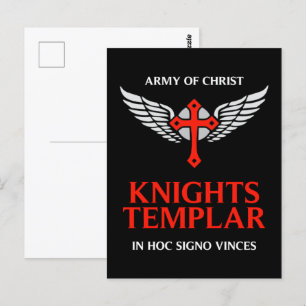 Carte Postale Chevaliers Templiers Insigne personnalisé unique