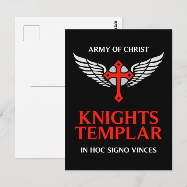 Carte Postale Chevaliers Templiers Insigne personnalisé unique (Devant / Derrière)