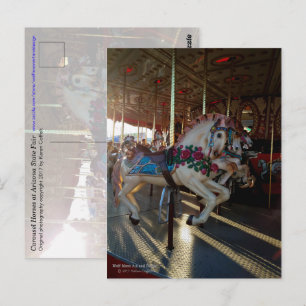 Carte Postale Chevaux de carrousel colorés / Carnaval