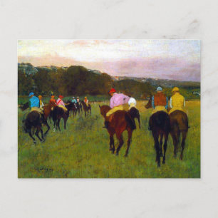 Carte Postale Chevaux de course Edgar Degas à Longchamp