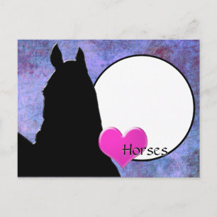 Carte Postale Chevaux du Coeur I (violet)