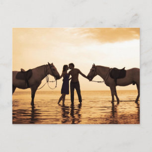 Carte Postale Chevaux en couple