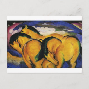 Carte Postale Chevaux jaunes de Franz Marc