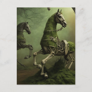 Carte Postale Chevaux squelettiques