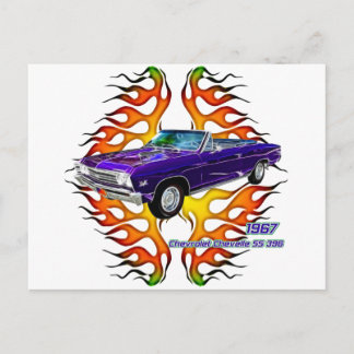 Carte Postale Chevelle Chevy 1967 par Fractal Tee - shirts(TM)