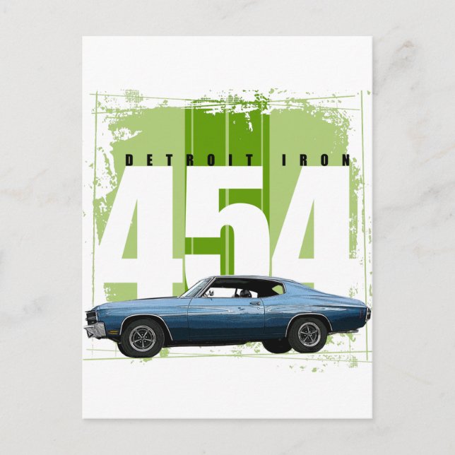 Carte Postale Chevelle du Muscle de Détroit (Devant)