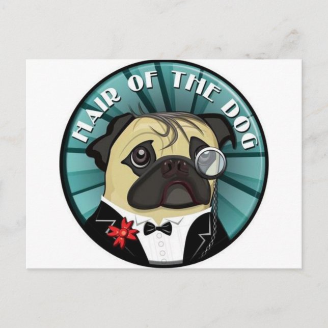 Carte Postale Cheveux du merch de chien (Devant)