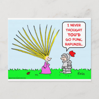 Carte Postale cheveux punk rapunzel
