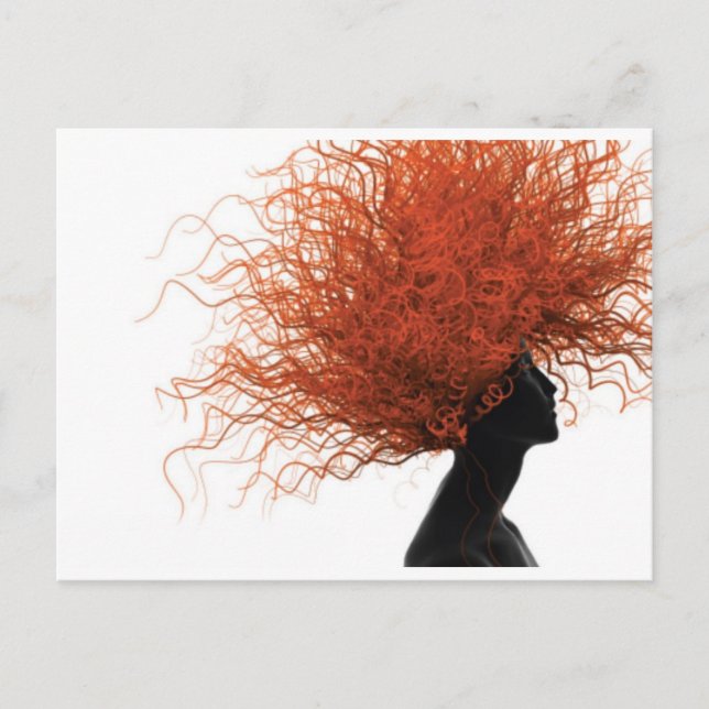 Carte Postale cheveux rouges (Devant)