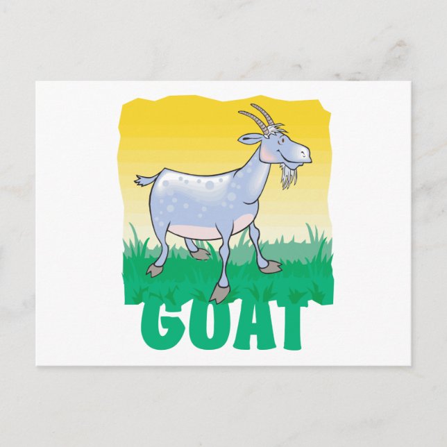 Carte Postale Chèvre amicale pour enfants (Devant)