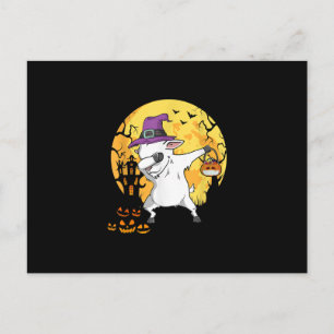 Carte Postale Chèvre Dabbing sorcière Citrouille Drôle Chien drô
