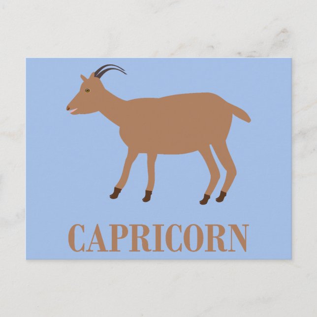 Carte Postale Chèvre Signe du Capricorne (Devant)