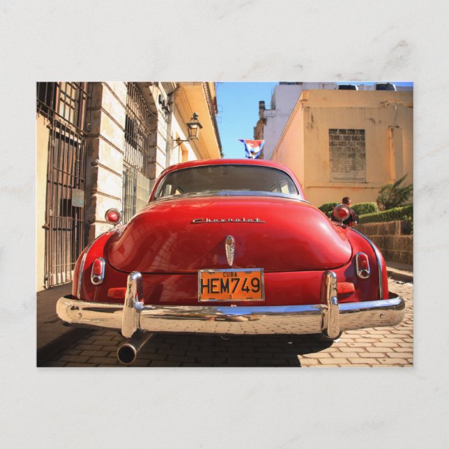 Carte Postale Chevrolet rouge (Devant)