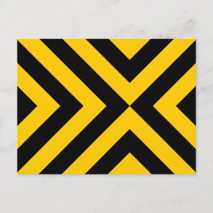 Carte Postale Chevrons jaunes et noirs