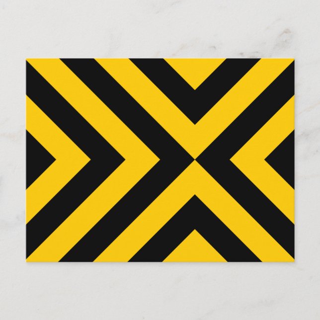 Carte Postale Chevrons jaunes et noirs (Devant)