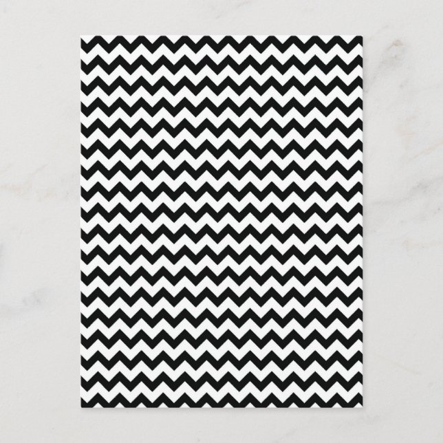 Carte Postale Chevrons Noir Blanc (Devant)