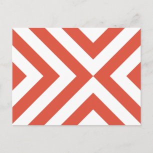 Carte Postale Chevrons orange et blanc