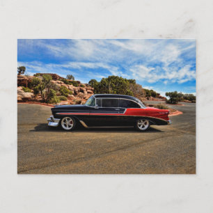 Carte Postale chevy bel air street rod 1956