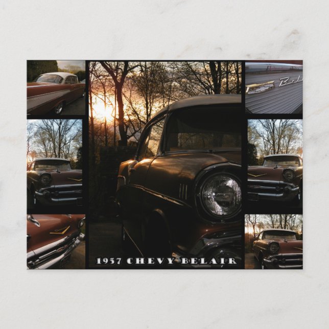 Carte Postale Chevy Belair 1957 (Devant)