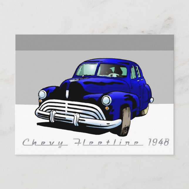 Carte Postale Chevy Fleetline 1948 (Devant)