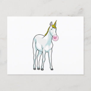 Carte Postale Chewing-gum licorne