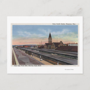 Carte Postale Cheyenne, WY - gare ferroviaire Union Pacific