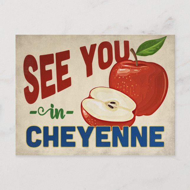 Carte Postale Cheyenne Wyoming Apple - Vintage voyage (Devant)