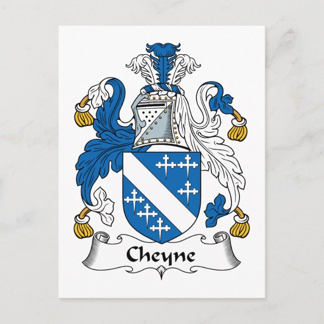 Carte Postale Cheyne Famille Crest (Devant)