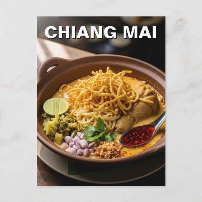 Carte Postale Chiang Mai Khao Soi Thai Food (Devant)