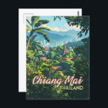 Carte Postale Chiang Mai Thaïlande Asie Temples Monts Vintages<br><div class="desc">Les temples et les montagnes de Chiang Mai dans le nord de la Thaïlande. Chiang Mai, Thaïlande, fondée en 1296 comme la capitale du royaume de Lanna, est un joyau culturel et historique situé dans le nord de la Thaïlande. Parmi les principaux sites d'intérêt figurent Wat Phra That Doi Suthep,...</div>