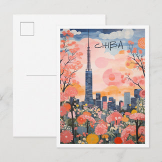 Carte Postale Chiba Japon Art Voyage
