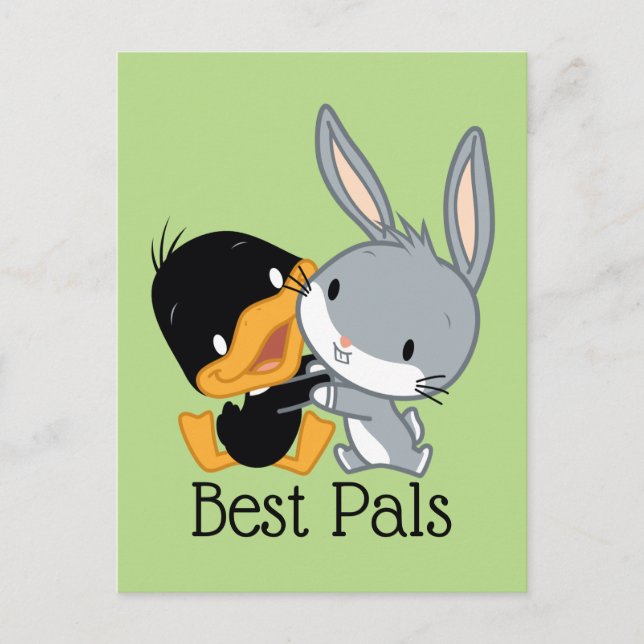 Carte Postale Chibi DAFFY DUCK™ & BUGS BUNNY™ (Devant)