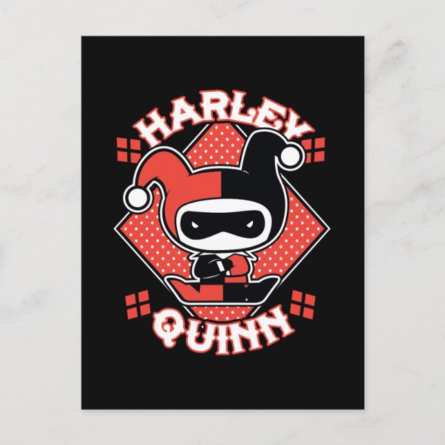 Carte Postale Chibi Harley Quinn Splits (Devant)
